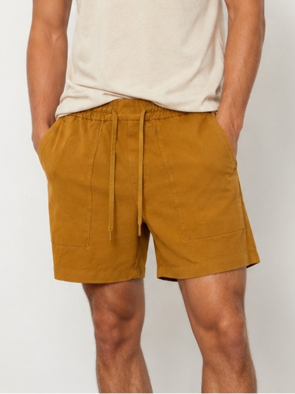 Lululemon Bowline Utilitech Shorts Burnt Camel Elastic 32” Waist Men’s Gorpcore